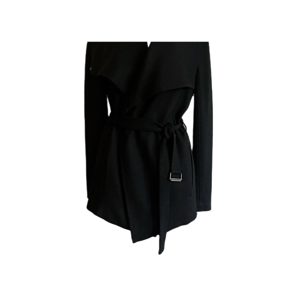 Helmut Lange Black Knit Blazer with Removable Self-Belt - Picture 5 of 6